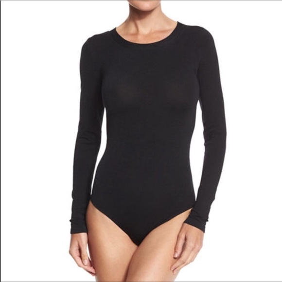 Wolford Tops - WOLFORD BERLIN GRAY AND BLACK LEOTARD/BODYSUIT